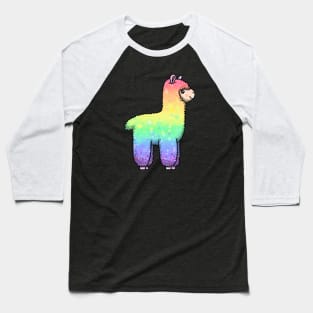 Rainbow Alpaca Baseball T-Shirt